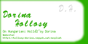 dorina hollosy business card